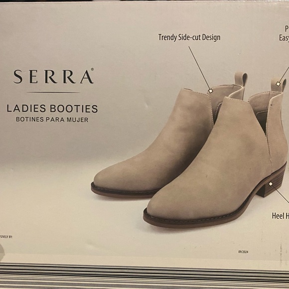 Serra Tan Split Cut Ankle Boots Size 8 Womens Deal NIB Shoes - Picture 3 of 7
